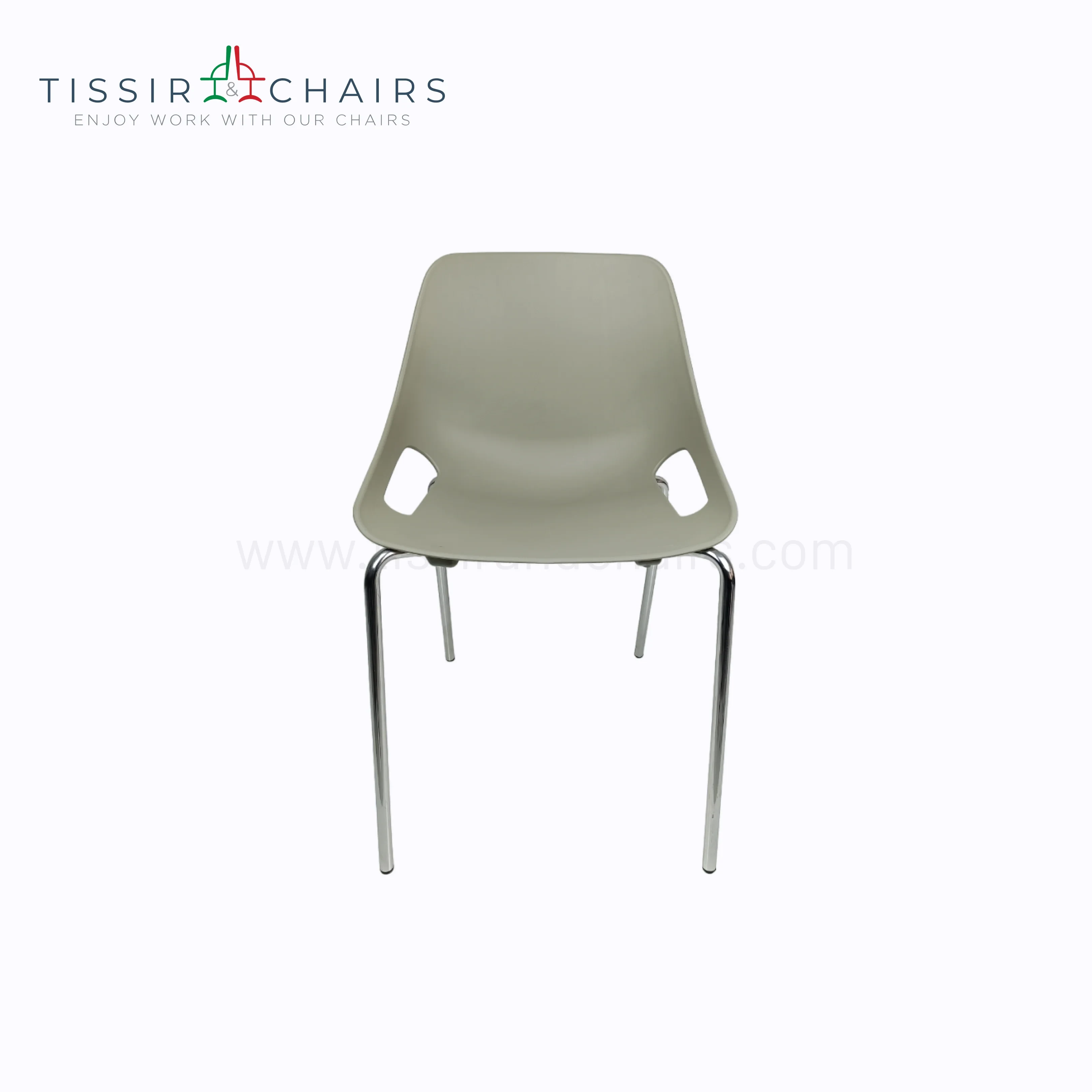 Chaise Q5 en 4 pieds métal chromé - Assise polypropylène